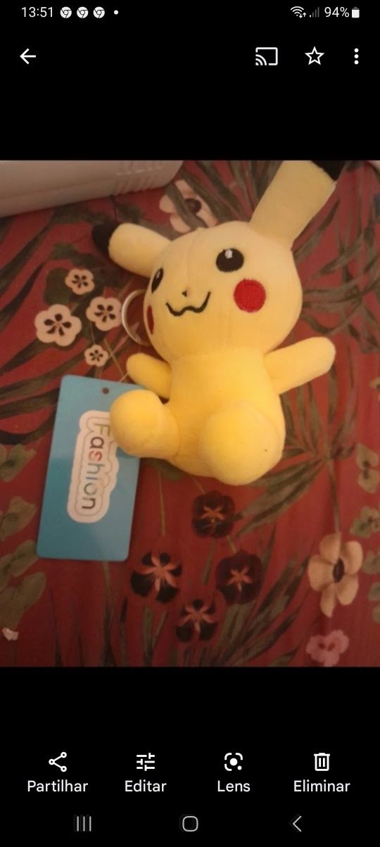 Peluche novo pikachu