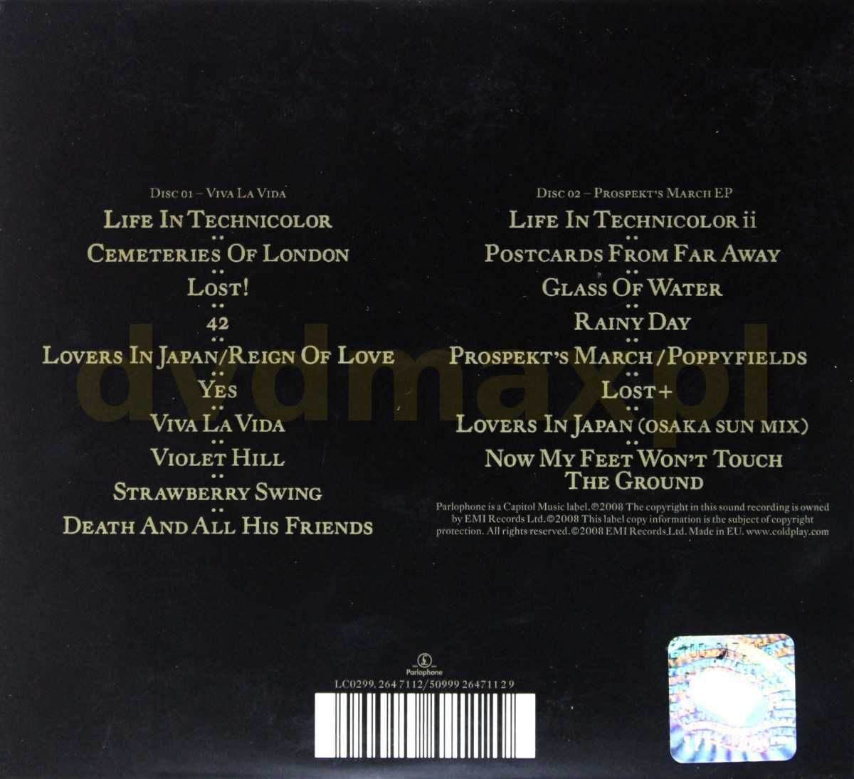 COLDPLAY- VIVA LA VIDA - 2 CD- płyta nowa , zafoliowana