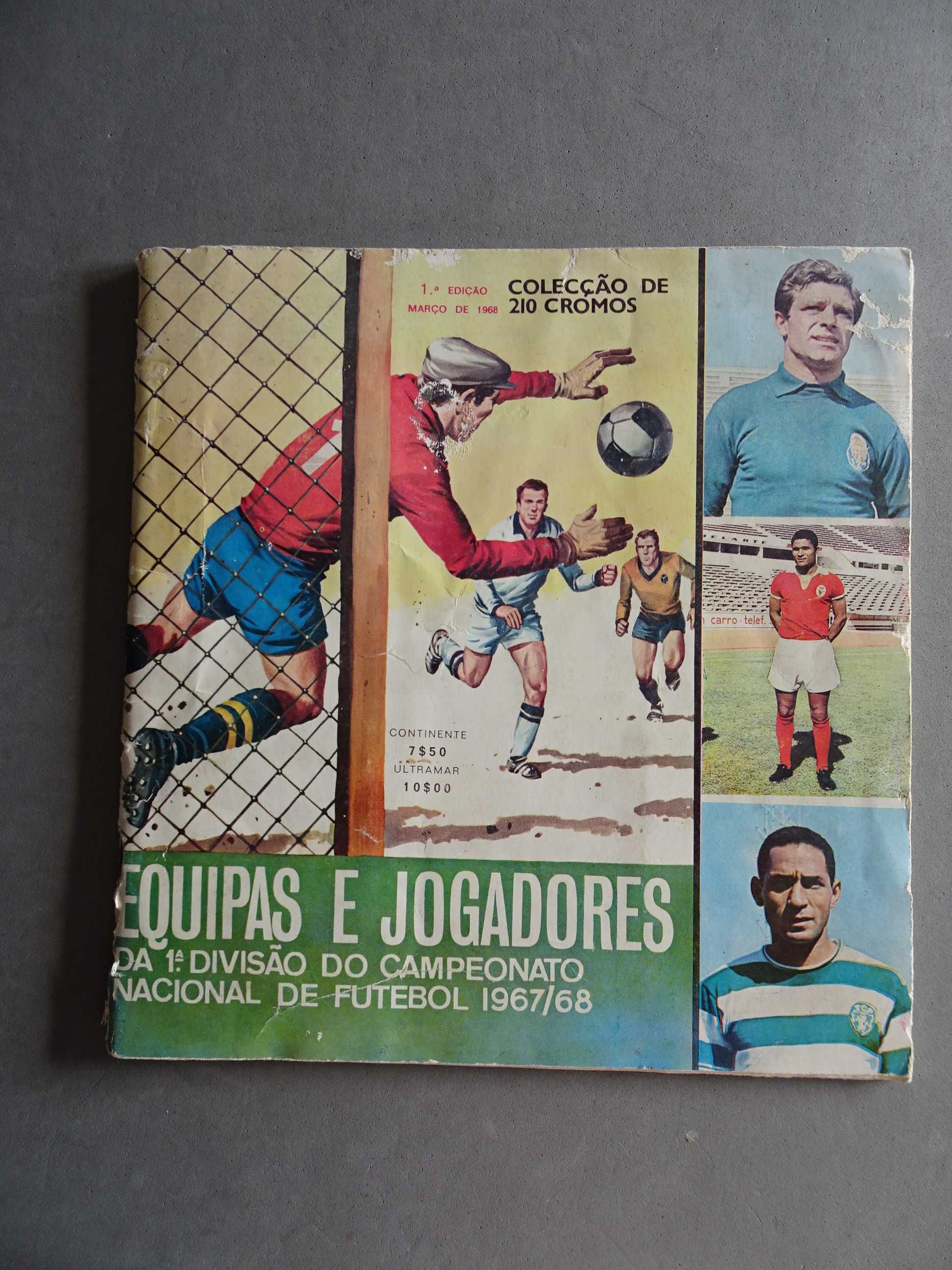 Caderneta de cromos de futebol Equipas e Jogadores 1ª divisão 1967/68