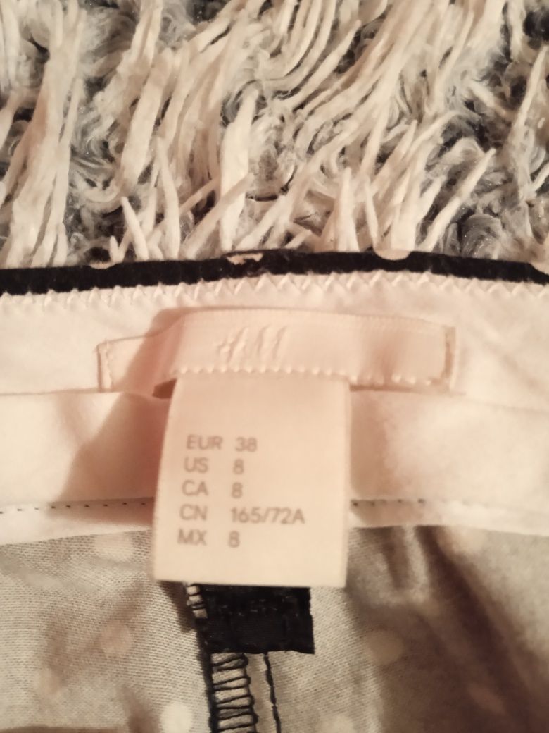 Bawełniane spodnie damskie. H&M.  Roz.38.