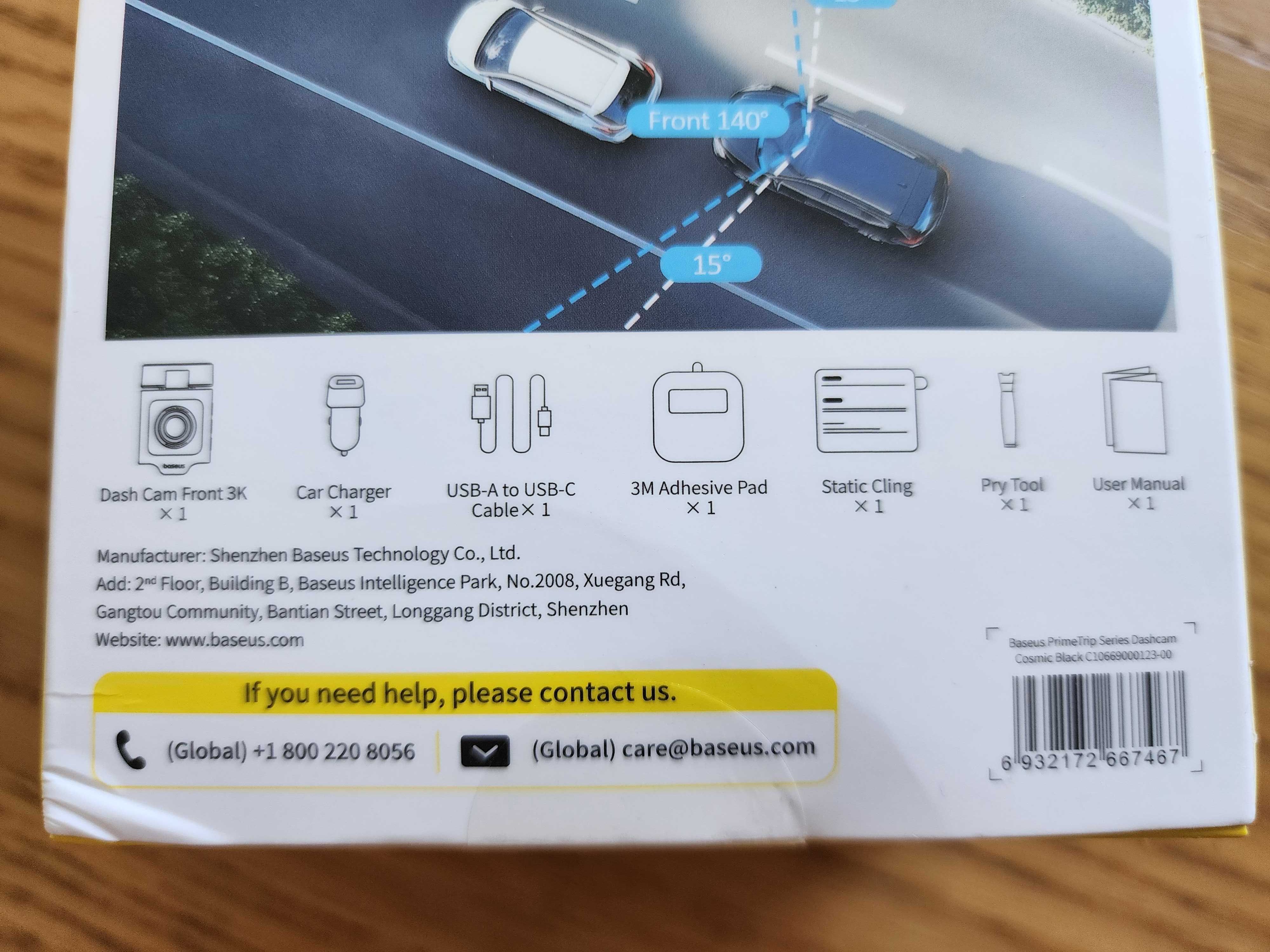 Відеореєстратор 2025 Baseus 3K Dash Cam VD1 Built-in GPS Galileo NEW