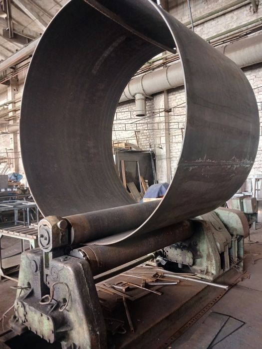 Вальцювання конічних переходів, обічайок до металоконструкцій