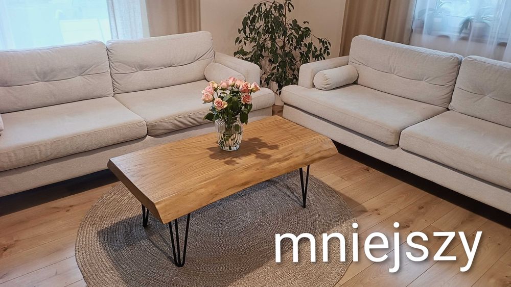 Stolik kawowy dębowy monolit