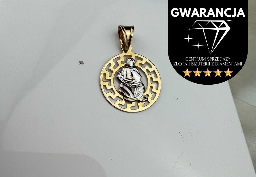 Złota Zawieszka z Mędrcem | JAK NOWA | 585 | 0.84g