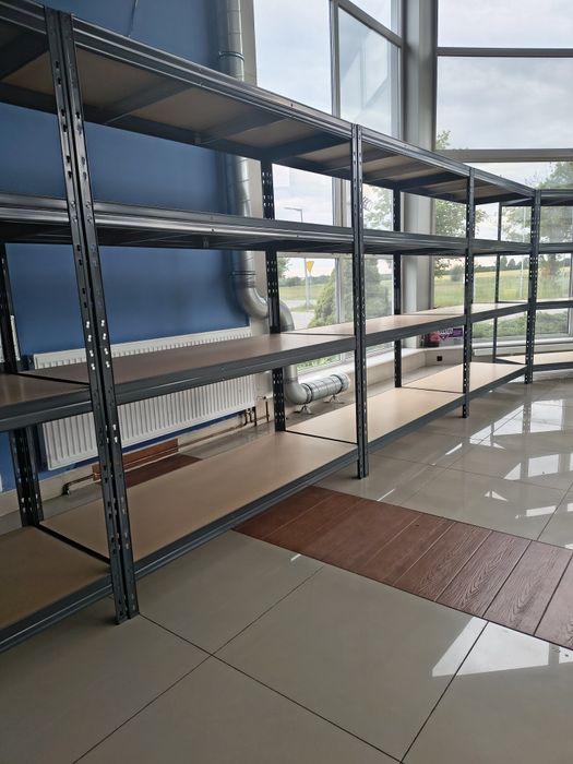 Regał Magazynowy, Zatrzaskowy Nit-Klick 180x180x60 cm 4P/400 kg Grafit