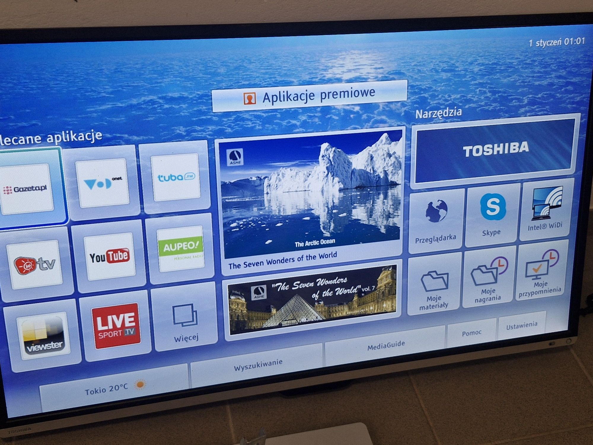 Sprzedam telewizor Toshiba 40 cali LCD dekoder, uchwyt/wieszak