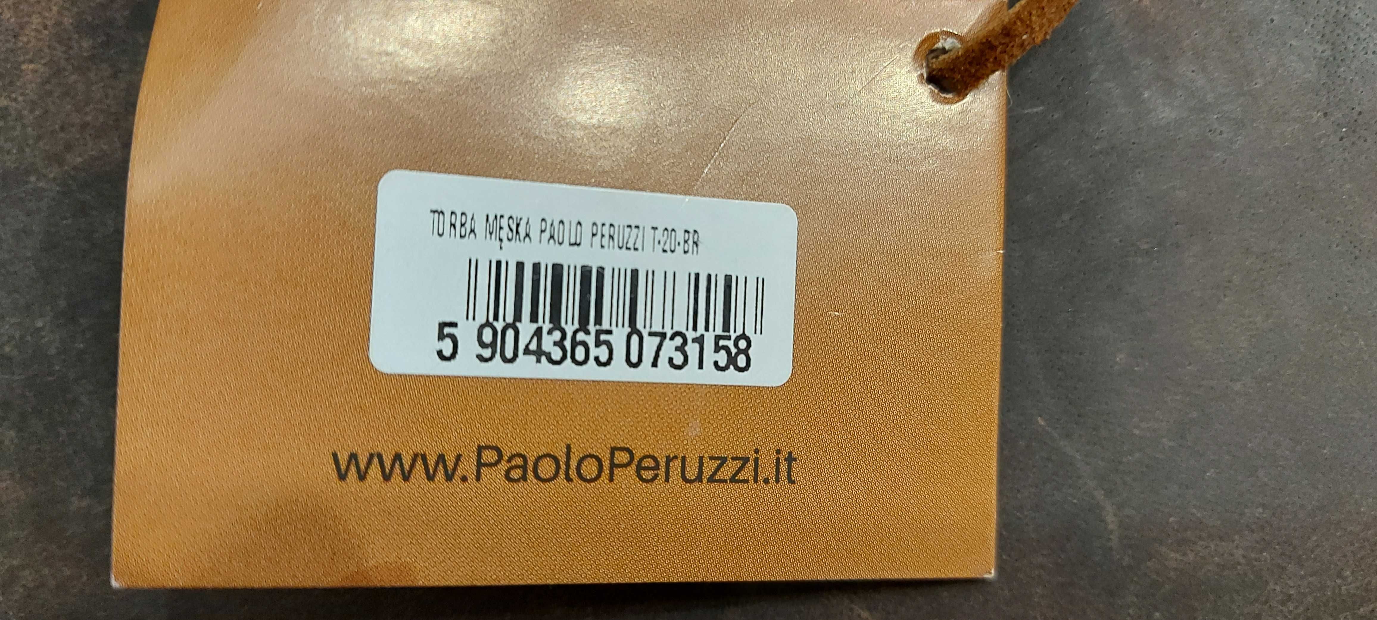 Torba męska na ramię PAOLO PERUZZI  brązowa