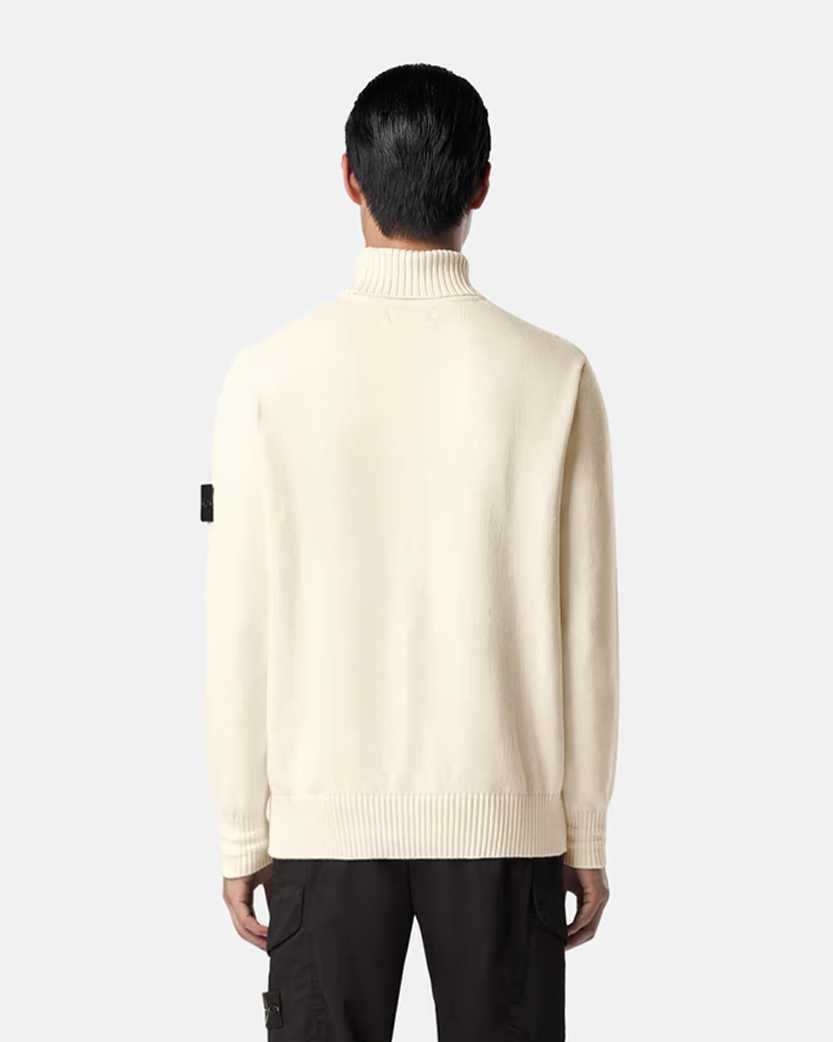 Светр Stone Island 505A2 Logo Badge Turtleneck Sweater White