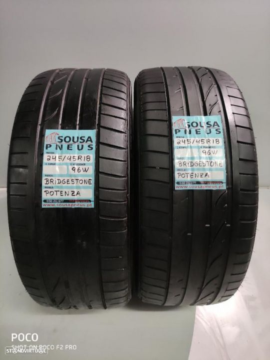 2 pneus semi novos 245/45r18 96w bridgestone