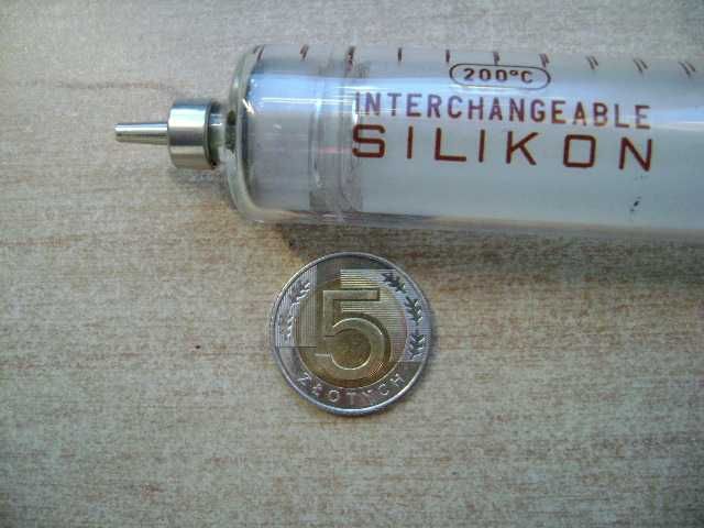 Starocie z PRL - Strzykawka lekarska SILIKON = 20 cm3, 200 stopni C