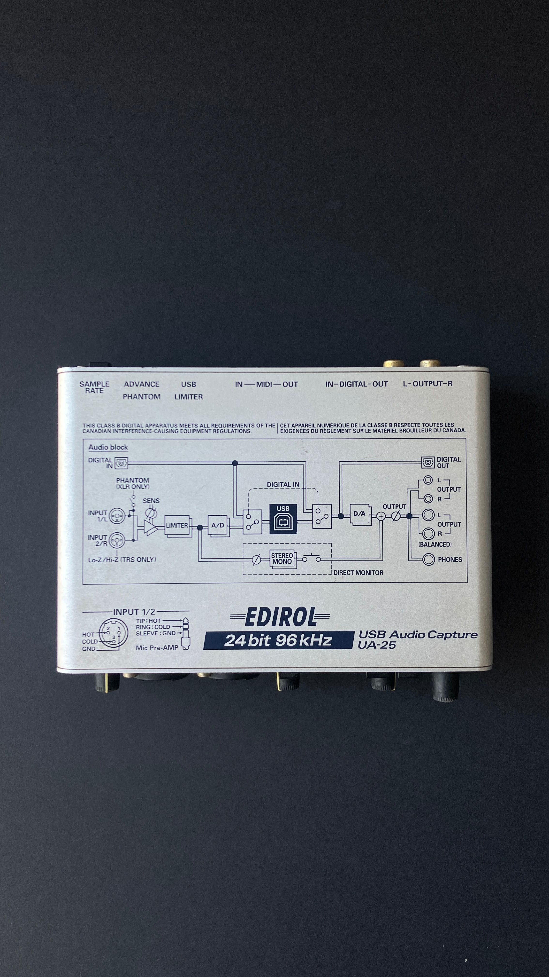 Edirol UA‑25 USB Audio/MIDI Interface