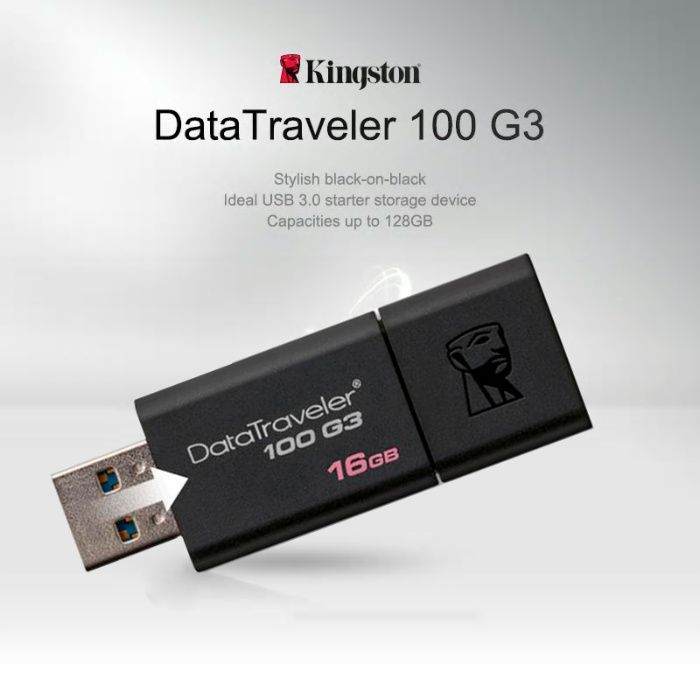 Pen USB Kingston 3.0 - Flash Drive G3, 16 GB, 32 GB, 64 GB, 128 GB.