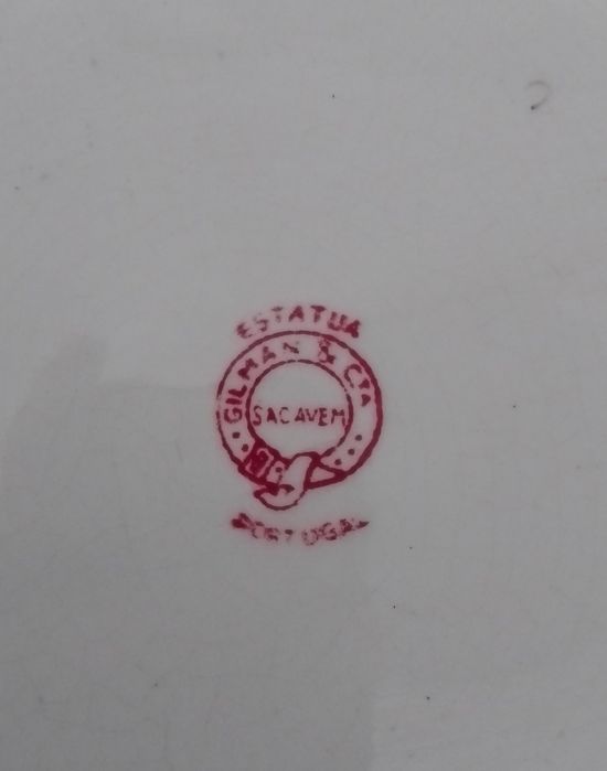 Prato antigo Sacavém Estátua encarnado 32.5cm