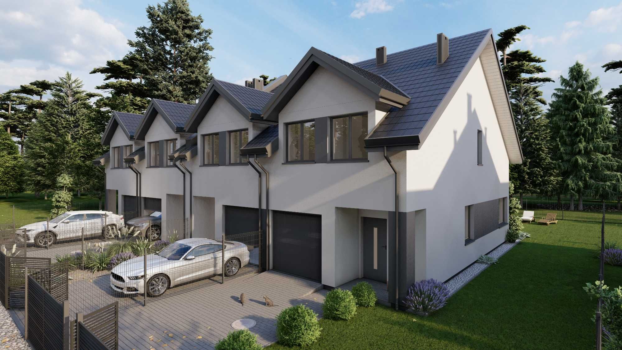 Nowe segmenty z garażem i ogródkiem - Grodzisk Mazowiecki