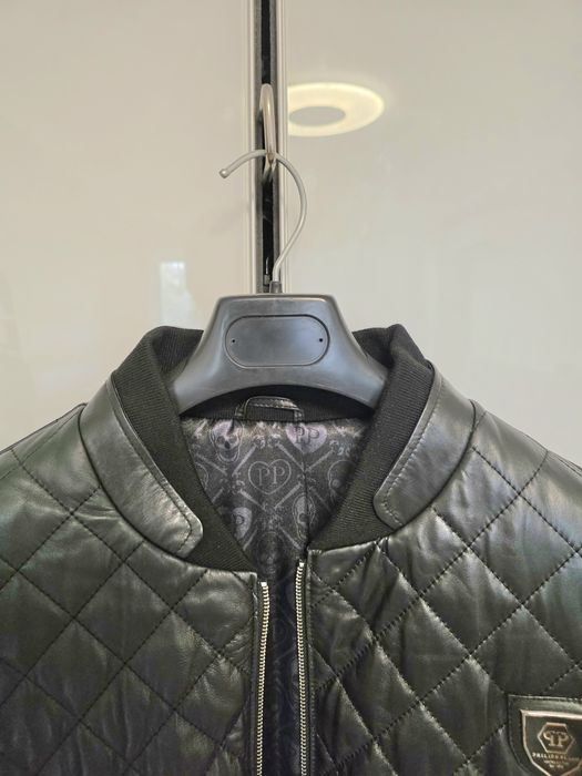 Шкіряна куртка Philip Plein, розмір L.