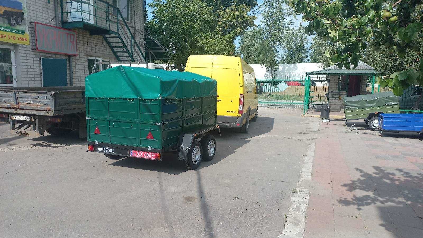 Прицеп двухосный 2100на 1300 с усиленным бортом Акция !
