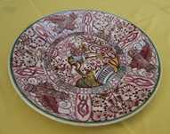 Grande Prato de Faiança de COIMBRA Rep. de Desenho Miúdo do Sec. XVII