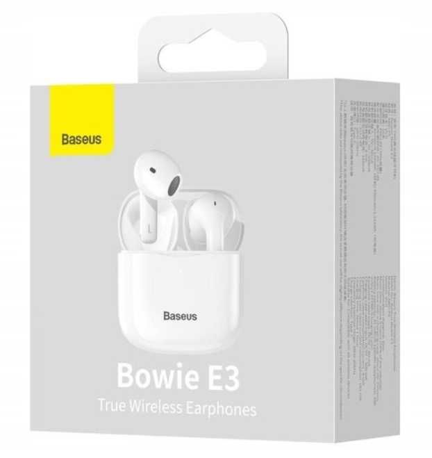 Baseus Bowie E3 słuchawki bezprzewodowe Bluetooth białe NOWE folia Wwa