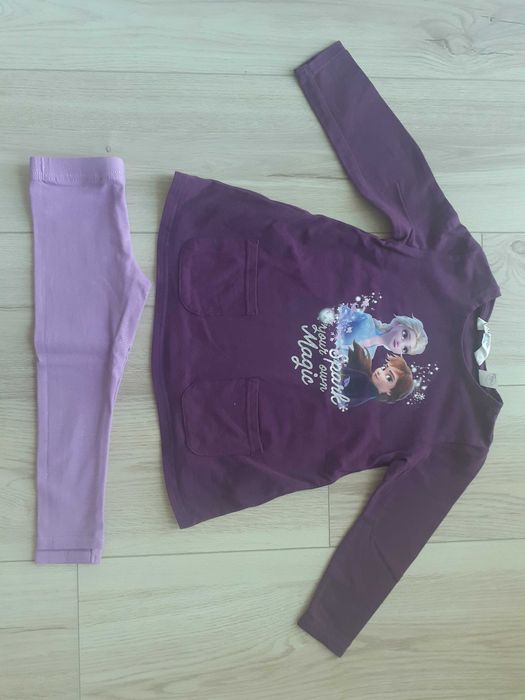 Komplet Kraina Lodu 92 / 98 H&M nowy bez metki tunika i legginsy