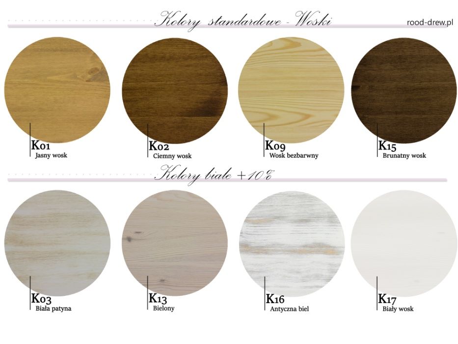 Rustykalna szafa dwudrzwiowa z szufladami, drążek na ubrania