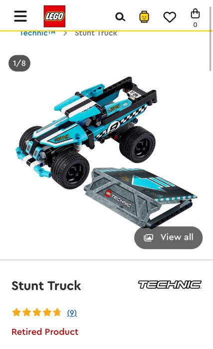 Lego Technic Stunt bike and truck