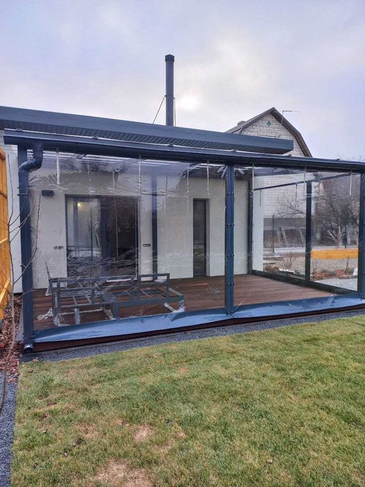 М'які вікна з тканини ПВХ для альтанки/тераси