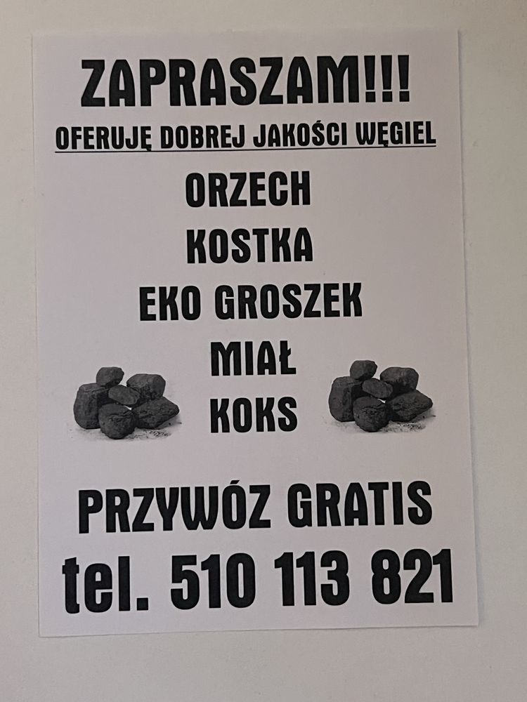 Węgiel!!! Orzech.kostka.ekogroszek.miał