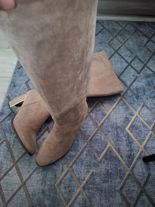 Kozaki ocieplane beżowe / stanie bdb