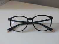 okulary korekcyjne czarne ramki elevenparis szkła -2,5  futerał gratis