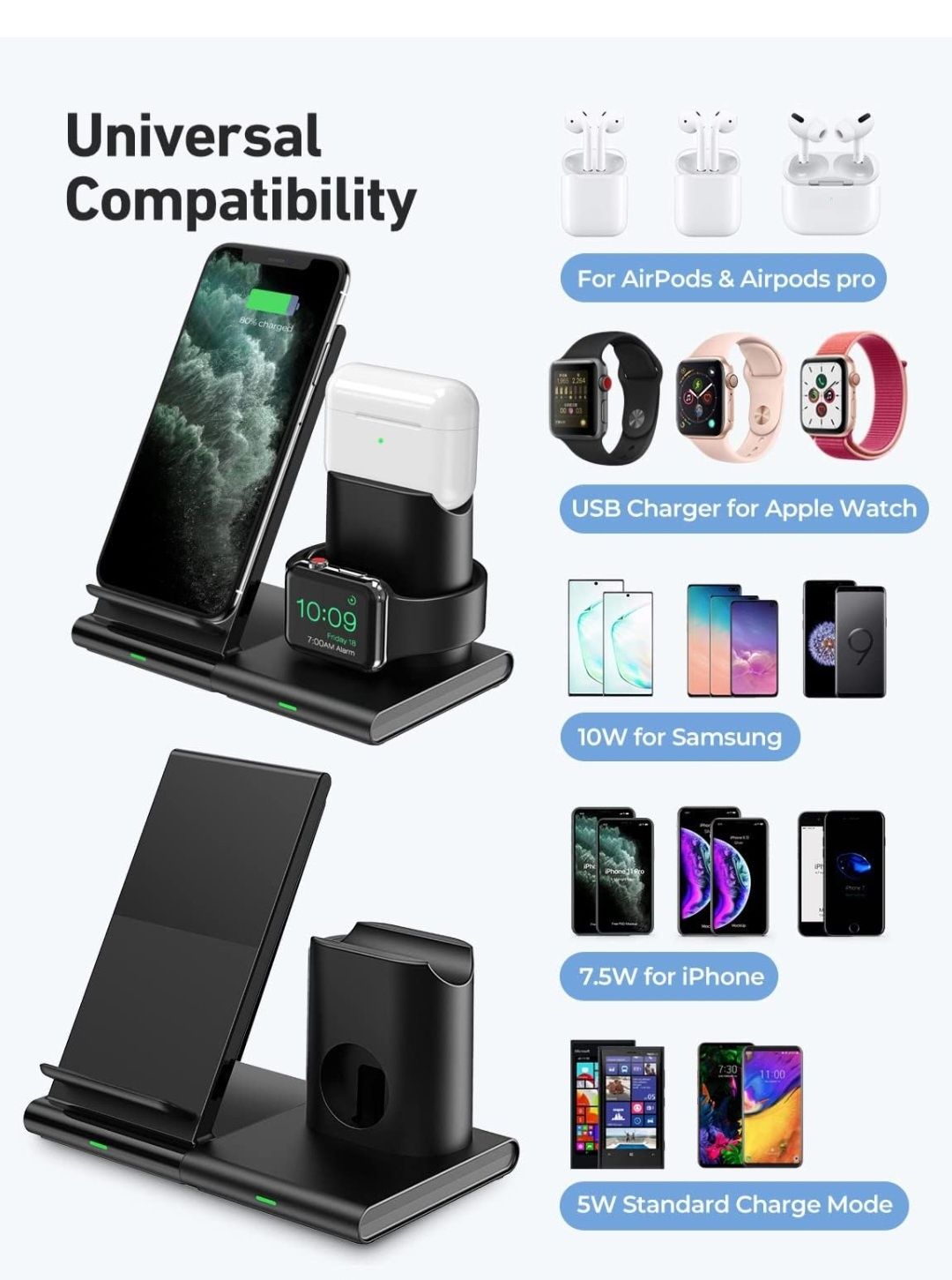 Wireless charger  Fast charge carregador sem fios igual a novo