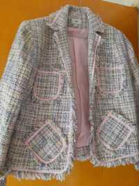 Jacketa tweed tamanho 46 - Semi-Nova