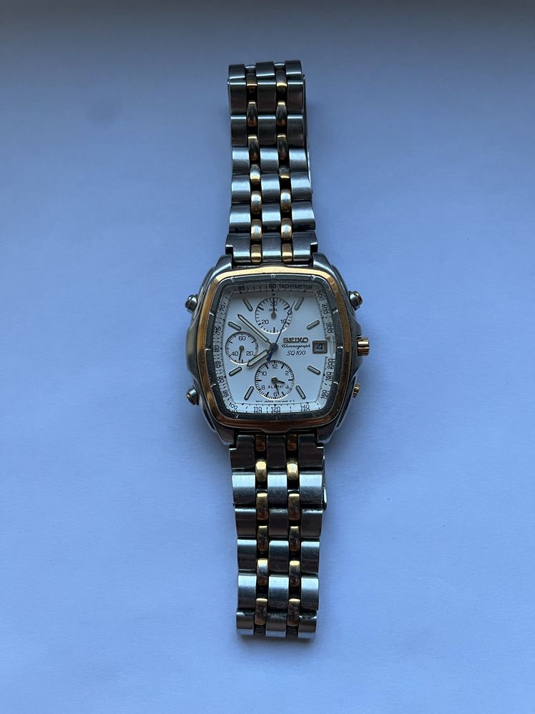 Часы SEIKO Alarm Chronograph SQ100, 7T32 5A10 WatchCharts