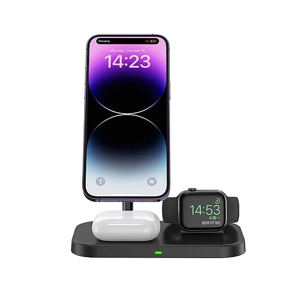 Ładowarka Tech-Protect QI15W-A22 indukcyjna MagSafe ze stojakiem 3w1 M