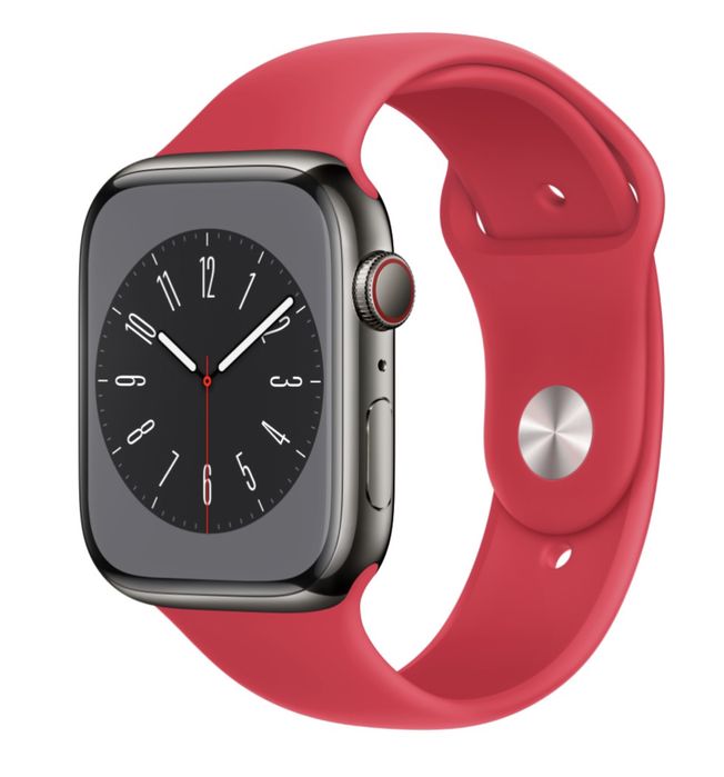 Nowy APPLE WATCH SERIES 8, 45 mm stali nierdzewnej , szafir Grafit