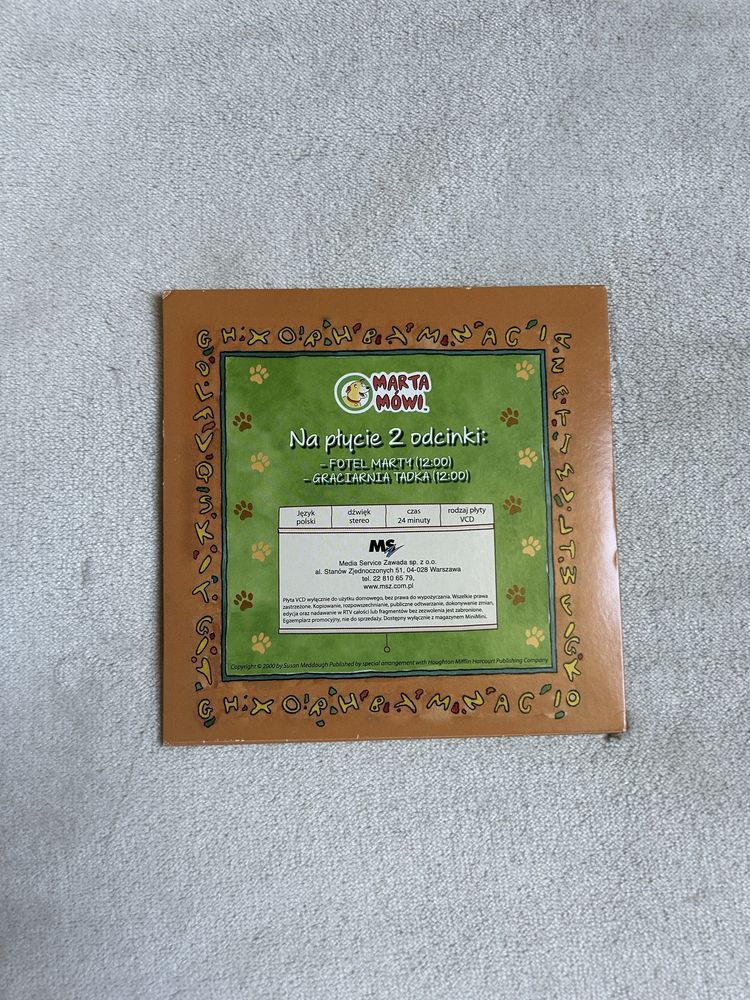 Marta mówi- płyta z przygodami Marty płyta dvd bajka