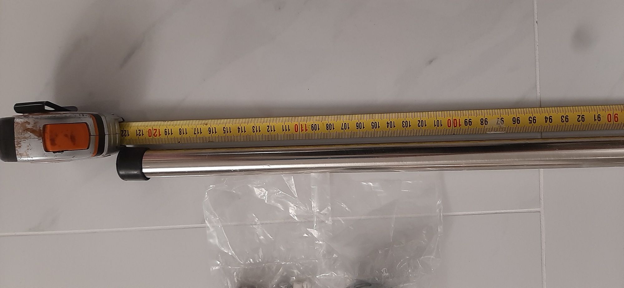Karnisz pojedynczy 122cm/ 19 mm nowy ofoliowany