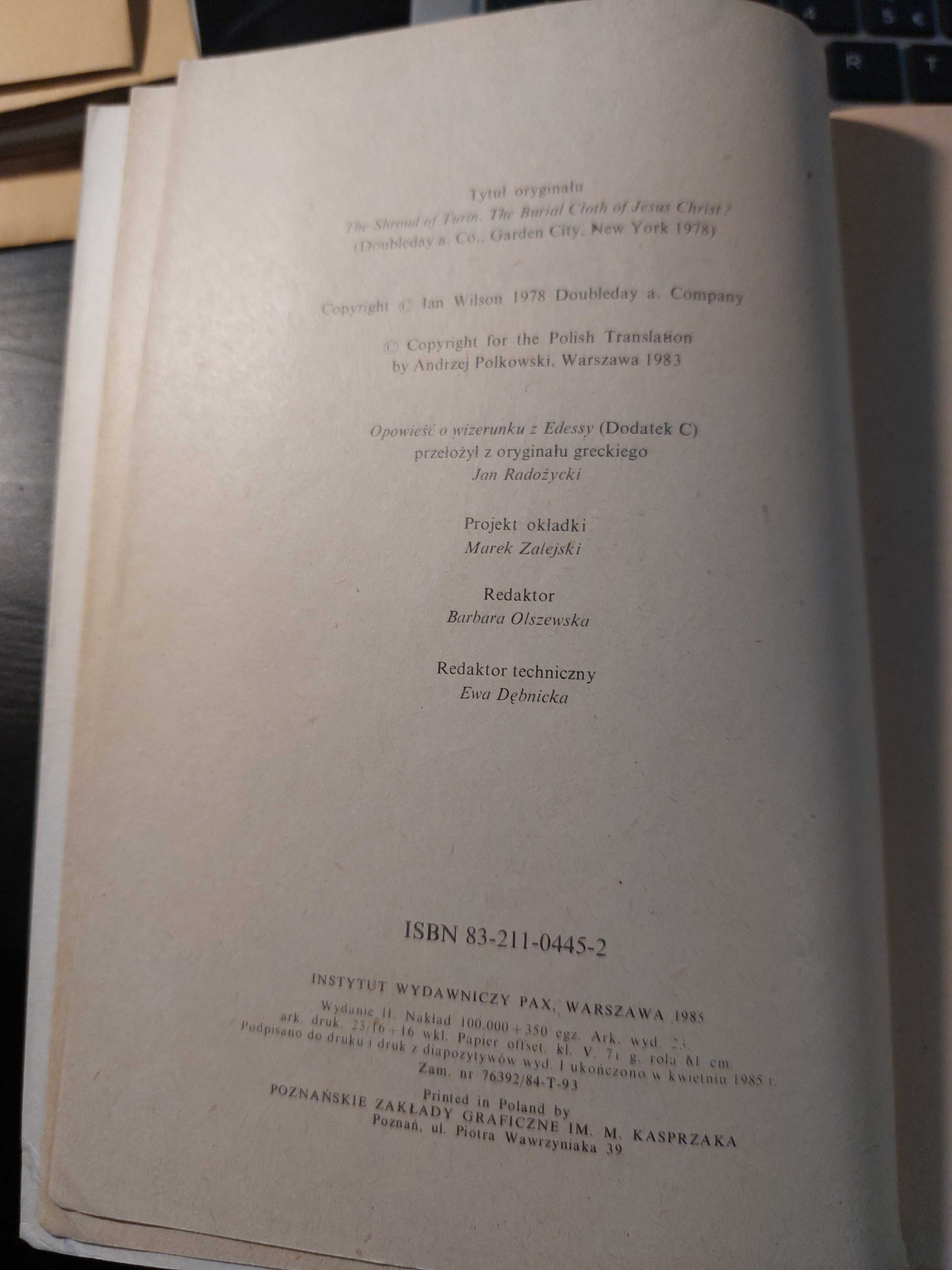 Całun Turyński Ian Wilson 1985 PAX