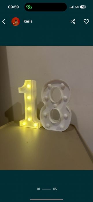 Lampki 18 na baterie osiemnastka