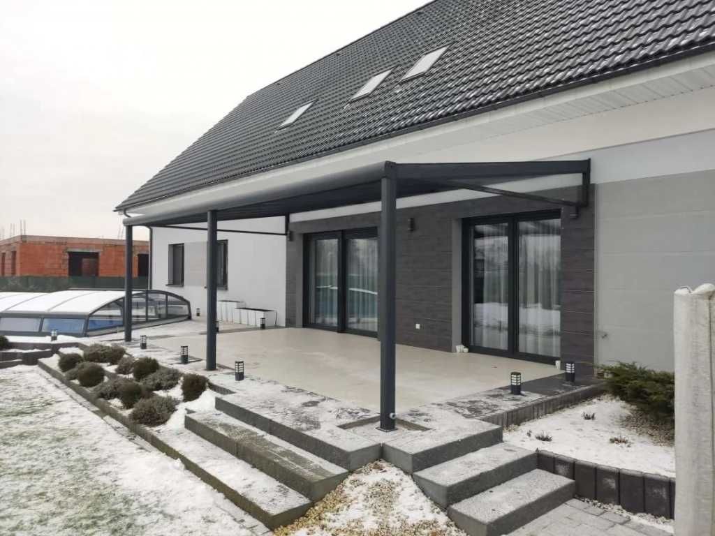 Zadaszenie aluminiowe PRO z dachem poliwęglanowym 350x306 cm