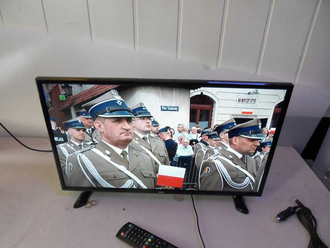 LED Tv 24" dvb-t/2 hevc gwarancja 12v i 230v