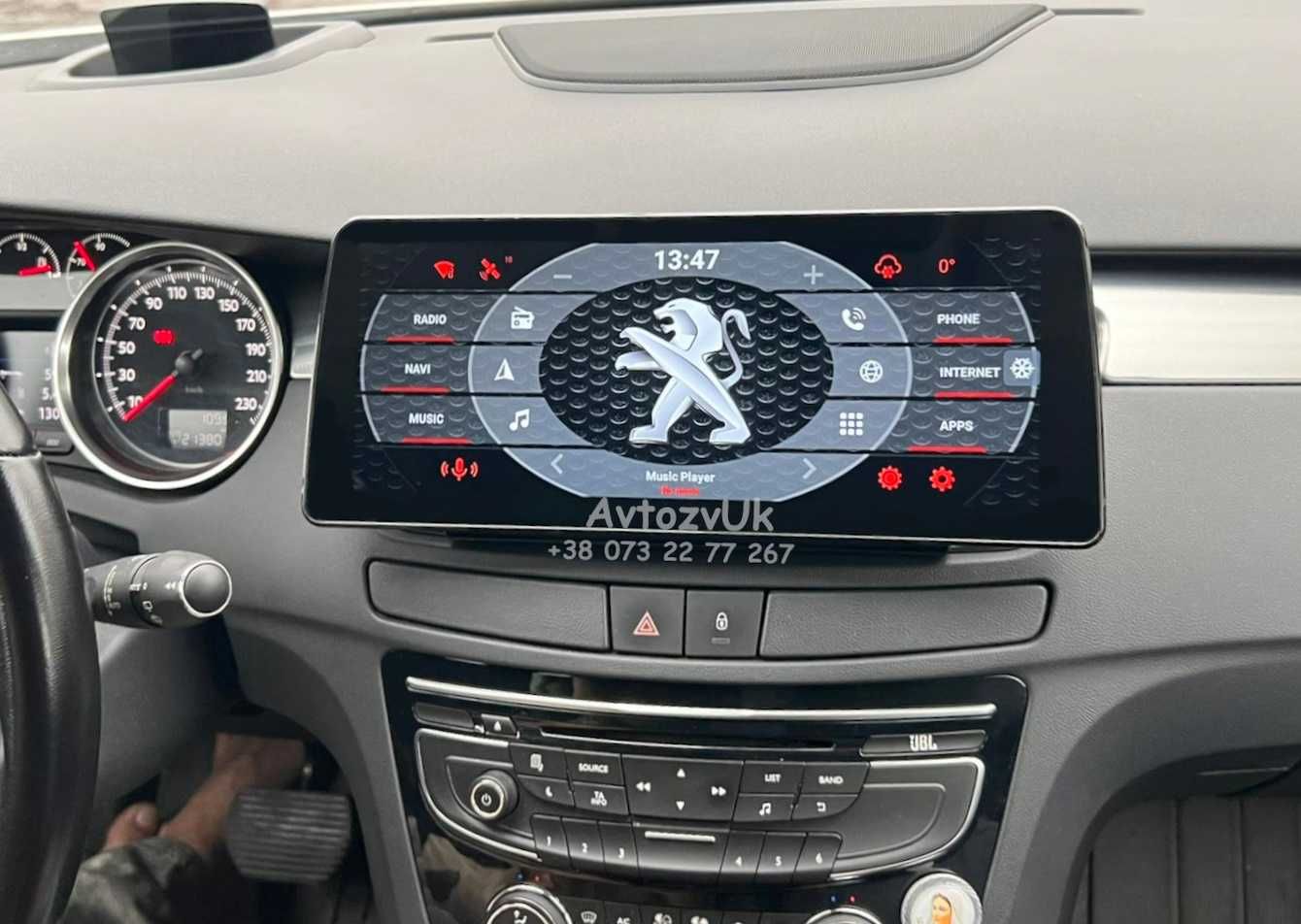 Магнитола Peugeot 508 607 Пежо GPS USB 2 дин Tesla CarPlay Android 14
