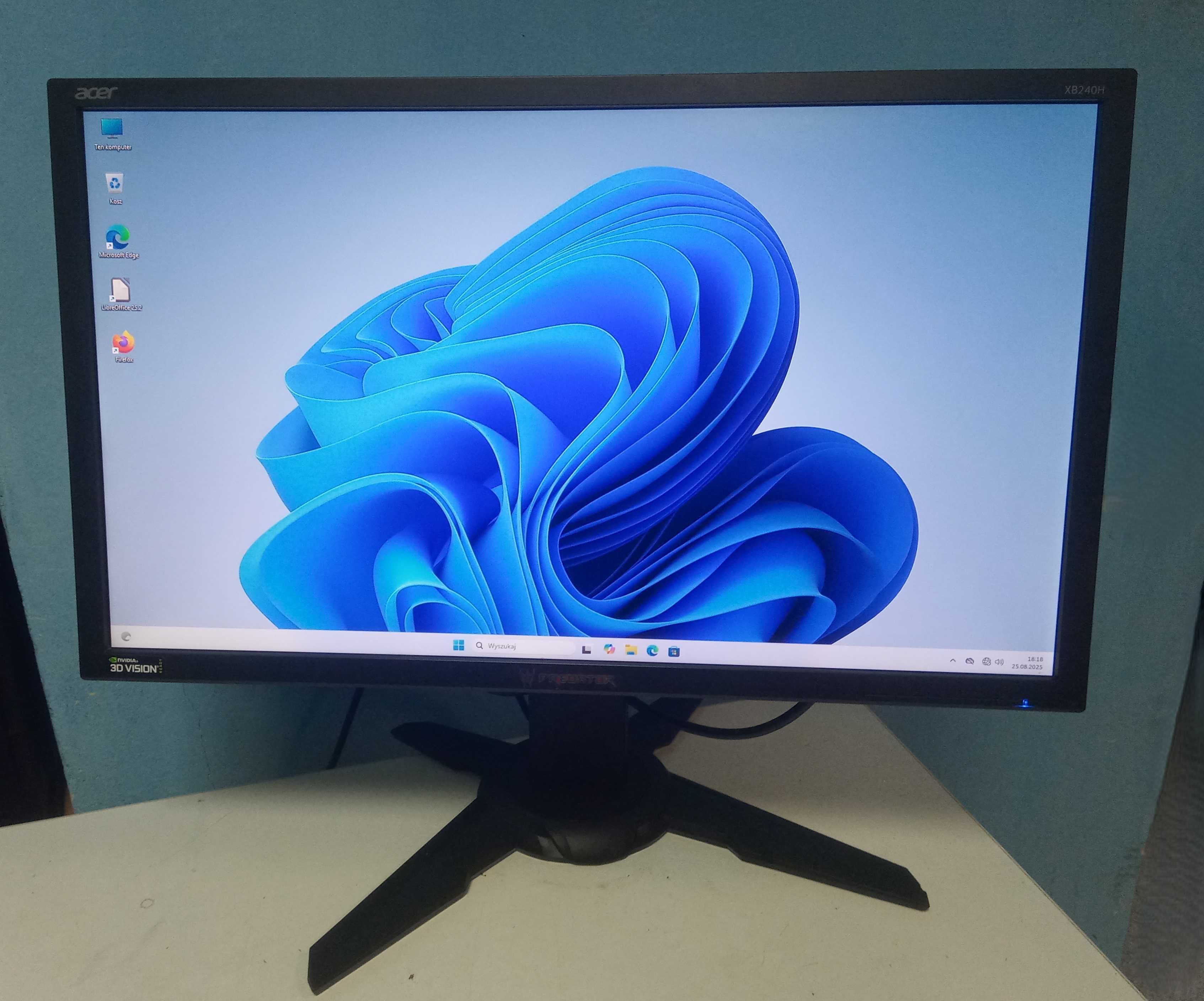 monitor do gier 24" Acer Predator XB240H, IPS 1920 x 1080, 1ms, 144Hz