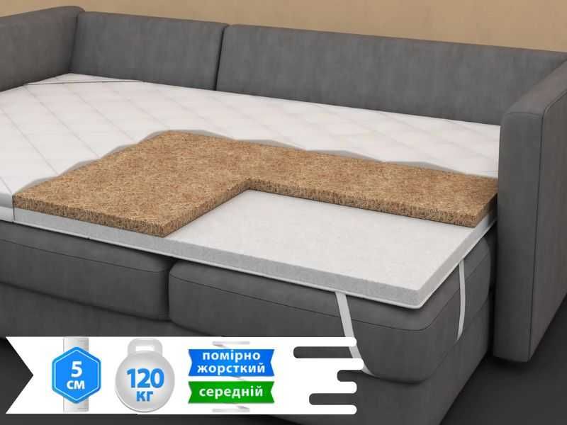 Тонкий топер, футон, матрас на диван (5, 6, 7  см). Со склада