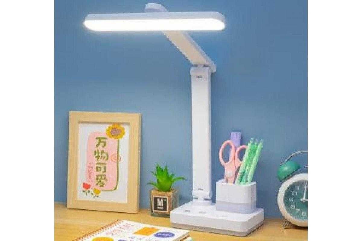 Лампа поворотная настольная с органайзером на 2-х аккум светильник