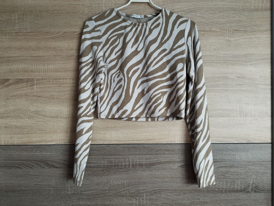 Bluzka zebra crop top S-L
