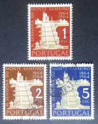 Selos Portugal 1964-Centenário Sameiro usados serie completa