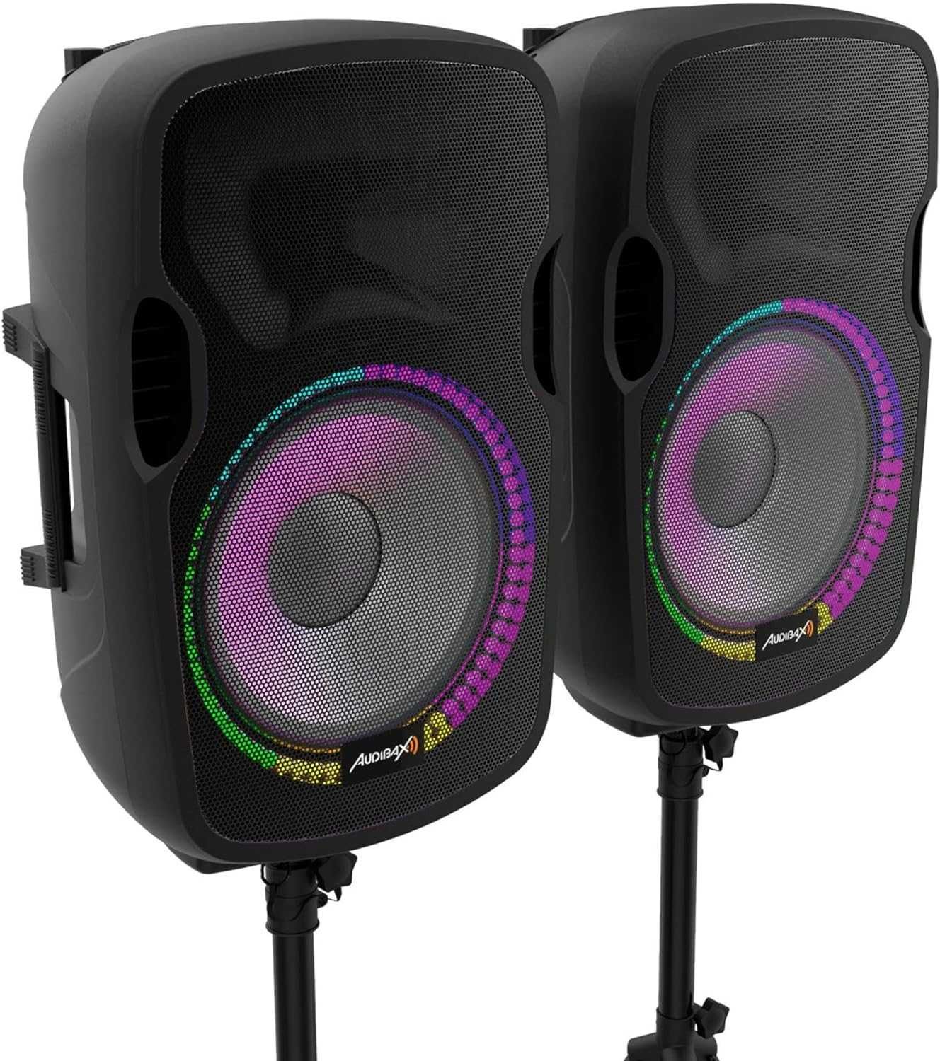 Audibax,Głośnik Party 212 2x15"Głośniki PRO Głośnik Bluetooth,Moc 600W
