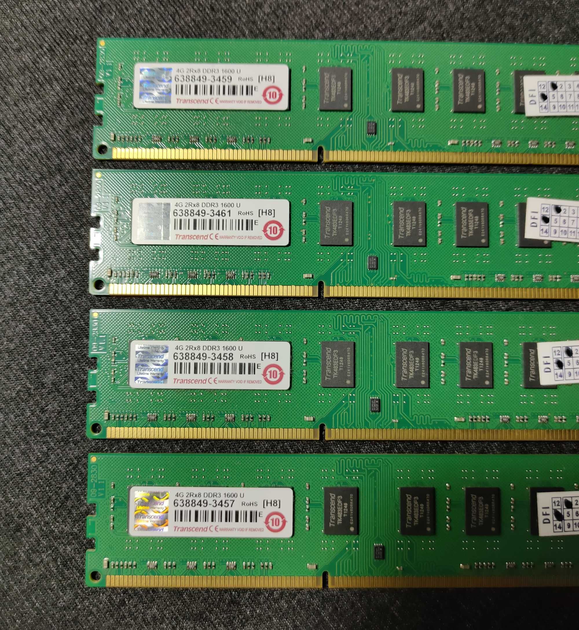 Оперативная память Transcend DDR3 16GB 4x4GB 1600MHz