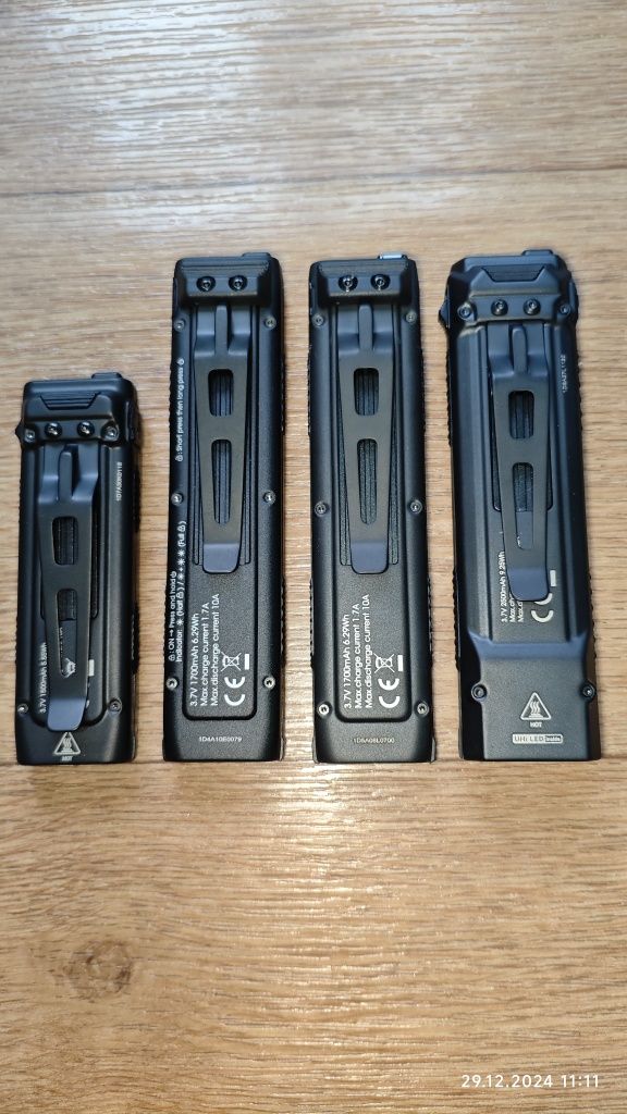 Nitecore edc23, edc25, edc27uhi, edc29.