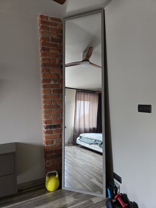 Lustro w ramie z mdf na zamówienie 66 cm x 265 cm prostokąt wysokie